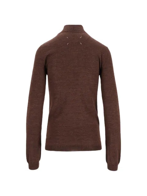 Maison Margiela suéter de lana y seda con cuello de tortuga - imagen 2