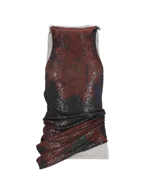 Maison Margiela top drapeado estampado - imagen 1