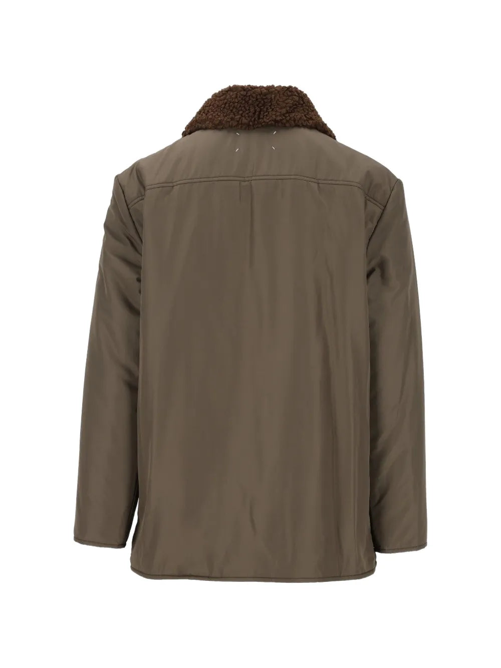 Maison Margiela chamarra de caza con cuello texturizado - Verde - imagen 3