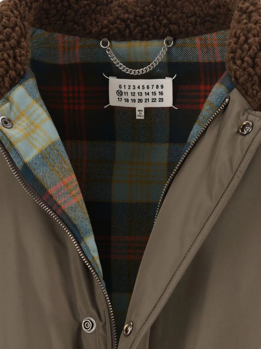 Maison Margiela chamarra de caza con cuello texturizado - Verde - imagen 4