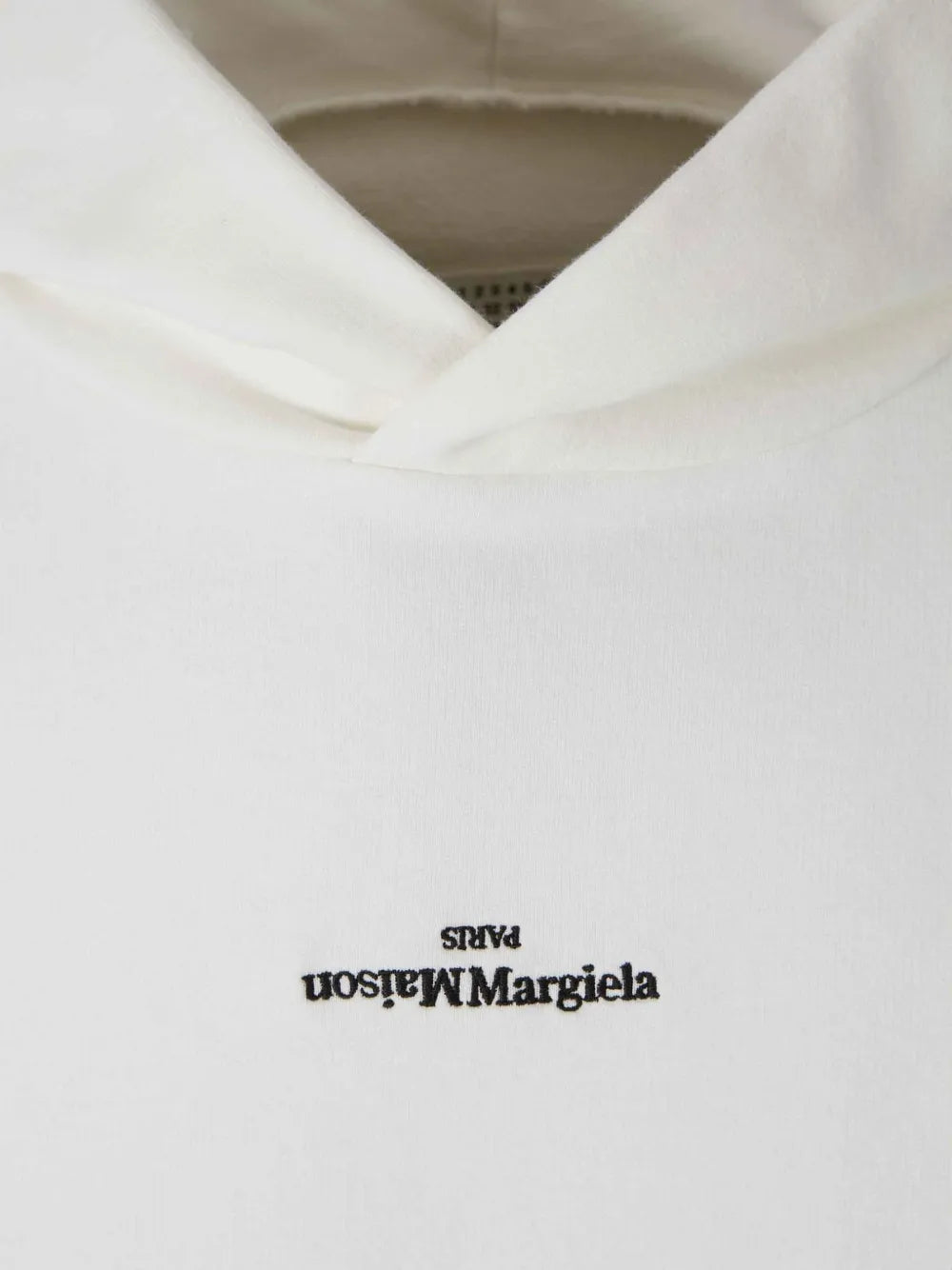 Maison Margiela hoodie con logo bordado - Blanco - imagen 3