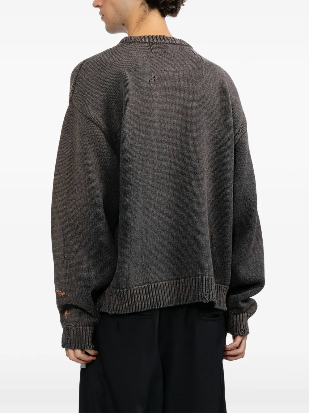 Maison MIHARA YASUHIRO suéter tejido en intarsia - gris