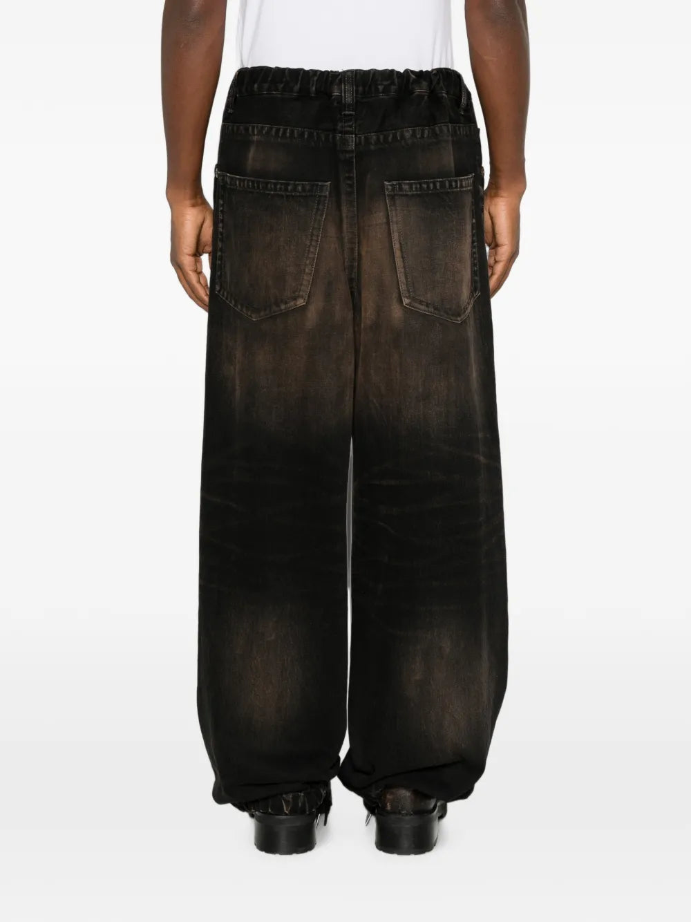 Maison MIHARA YASUHIRO pants con parche del logo - negro