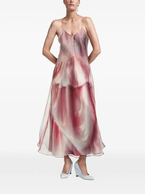 Maison Margiela vestido midi con estampado de porcelana - imagen 2
