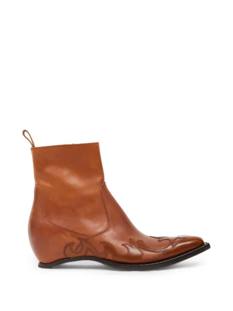 Maison Margiela botines Western con aplique de llama - Marrón - vista 1