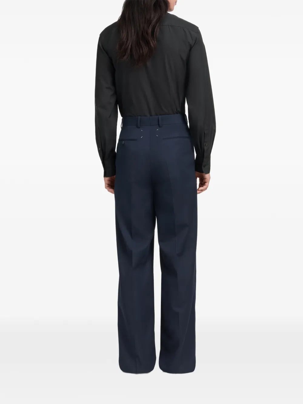 Maison Margiela pantalones de lana - Azul - imagen 4