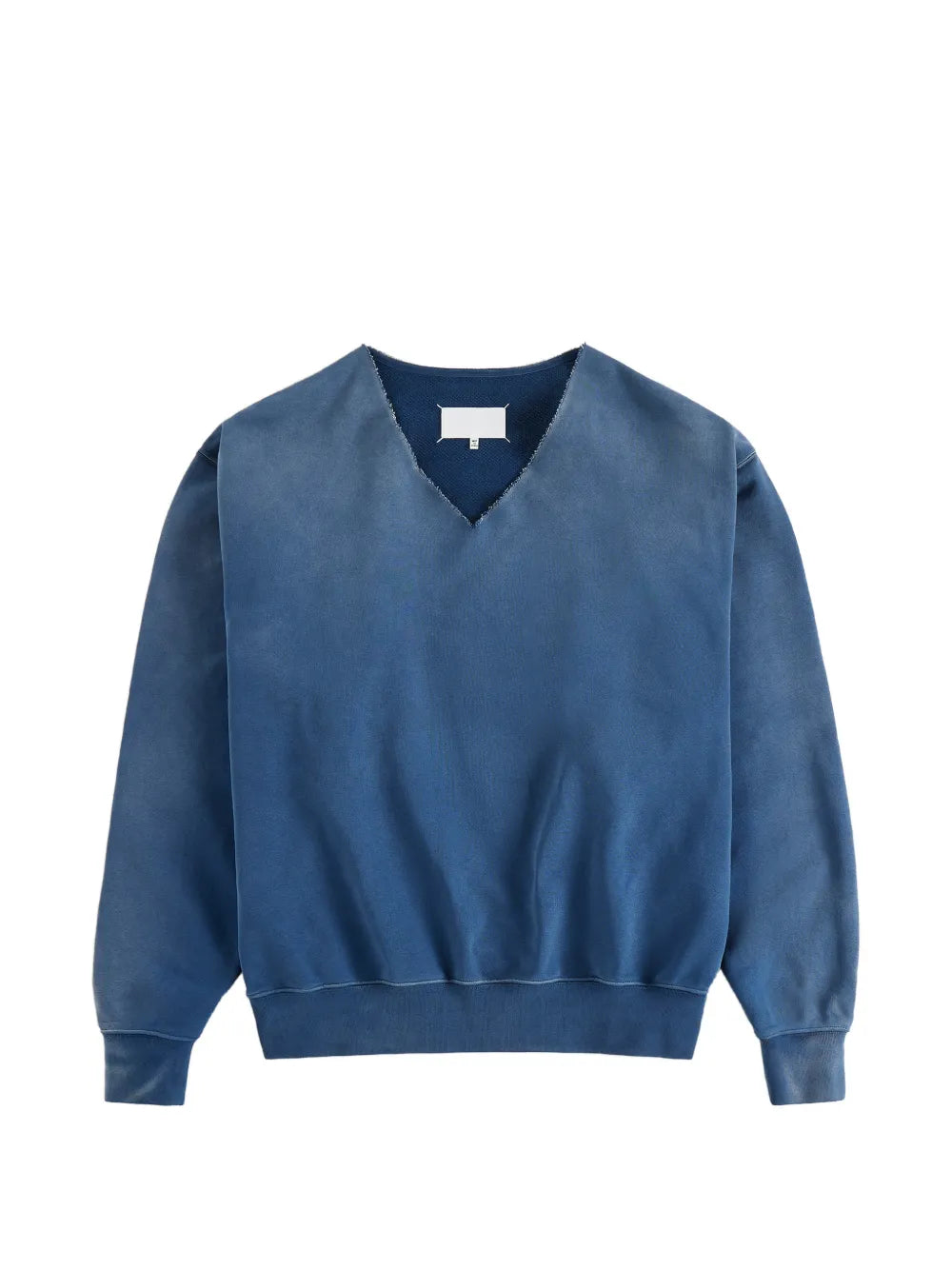 Maison Margiela sudadera con cuello en V y efecto lavado - Azul - imagen 1