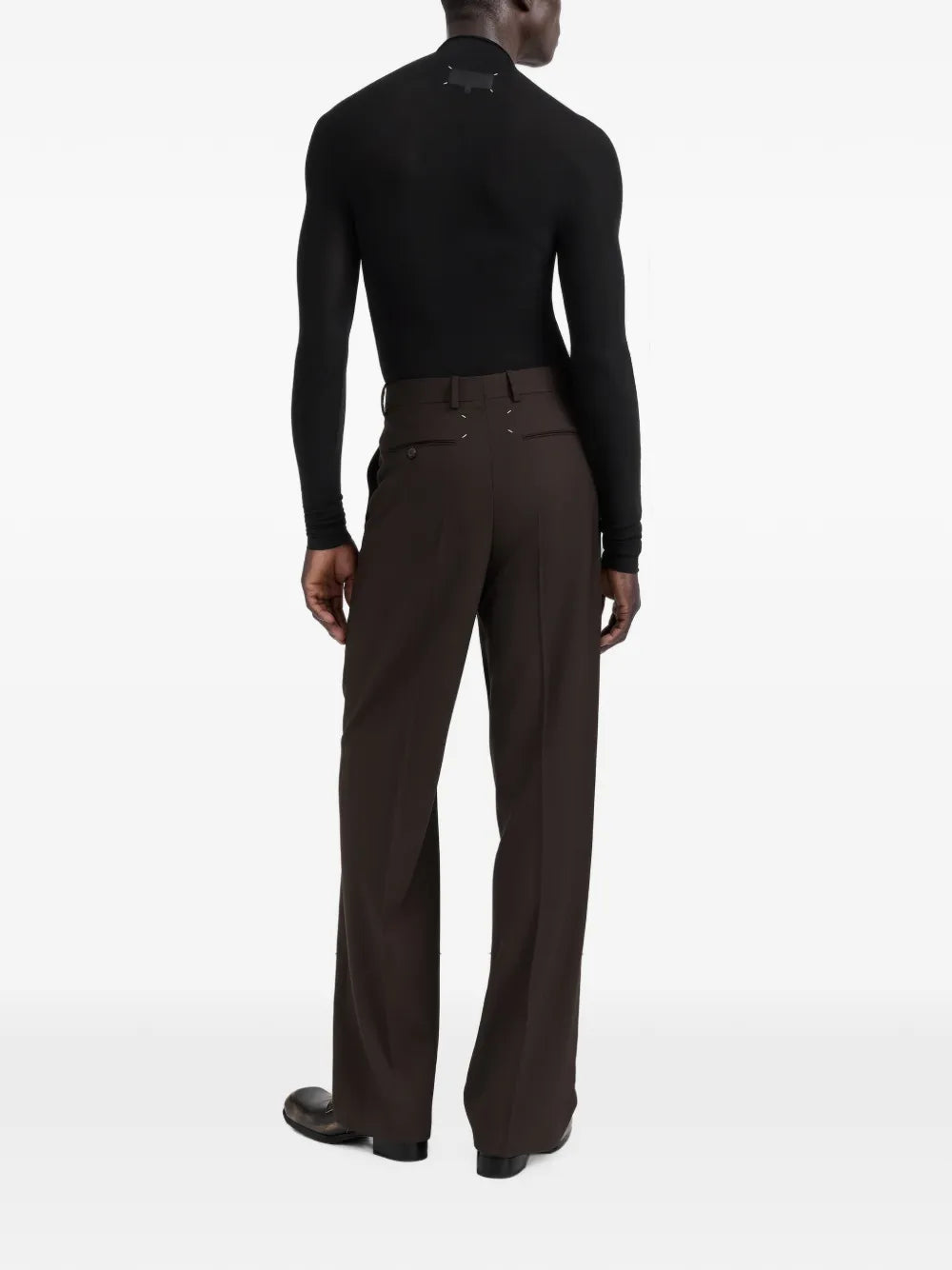 Maison Margiela pantalones de vestir de lana - Marrón - imagen 4