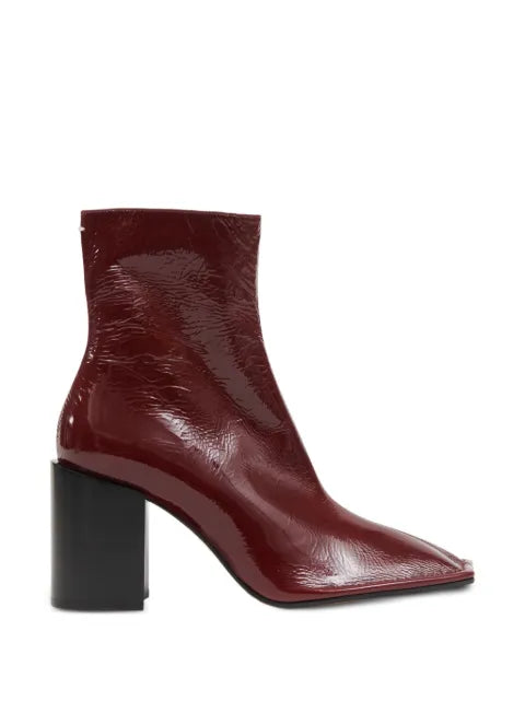 Maison Margiela botines con ribete y puntera cuadrada - Rojo - vista 1