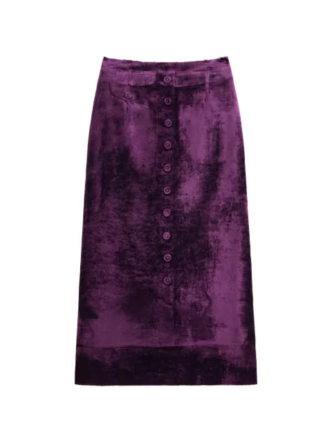 Maison Margiela falda midi Fusion con botones en la parte delantera - imagen 1