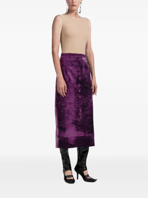 Maison Margiela falda midi Fusion con botones en la parte delantera - imagen 2