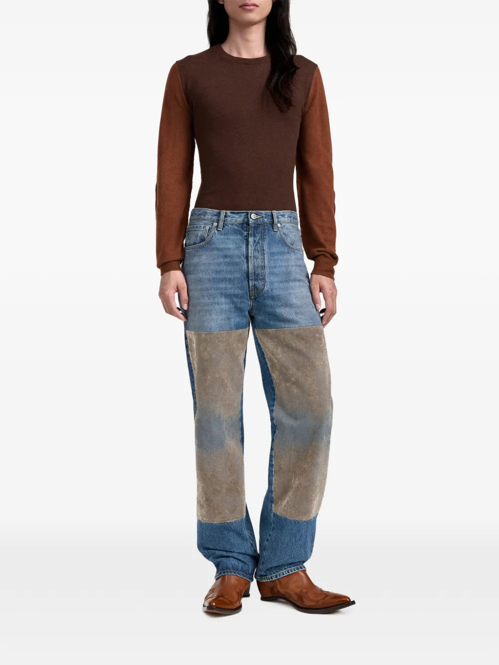 Maison Margiela jeans con parche flocado - Azul - imagen 2