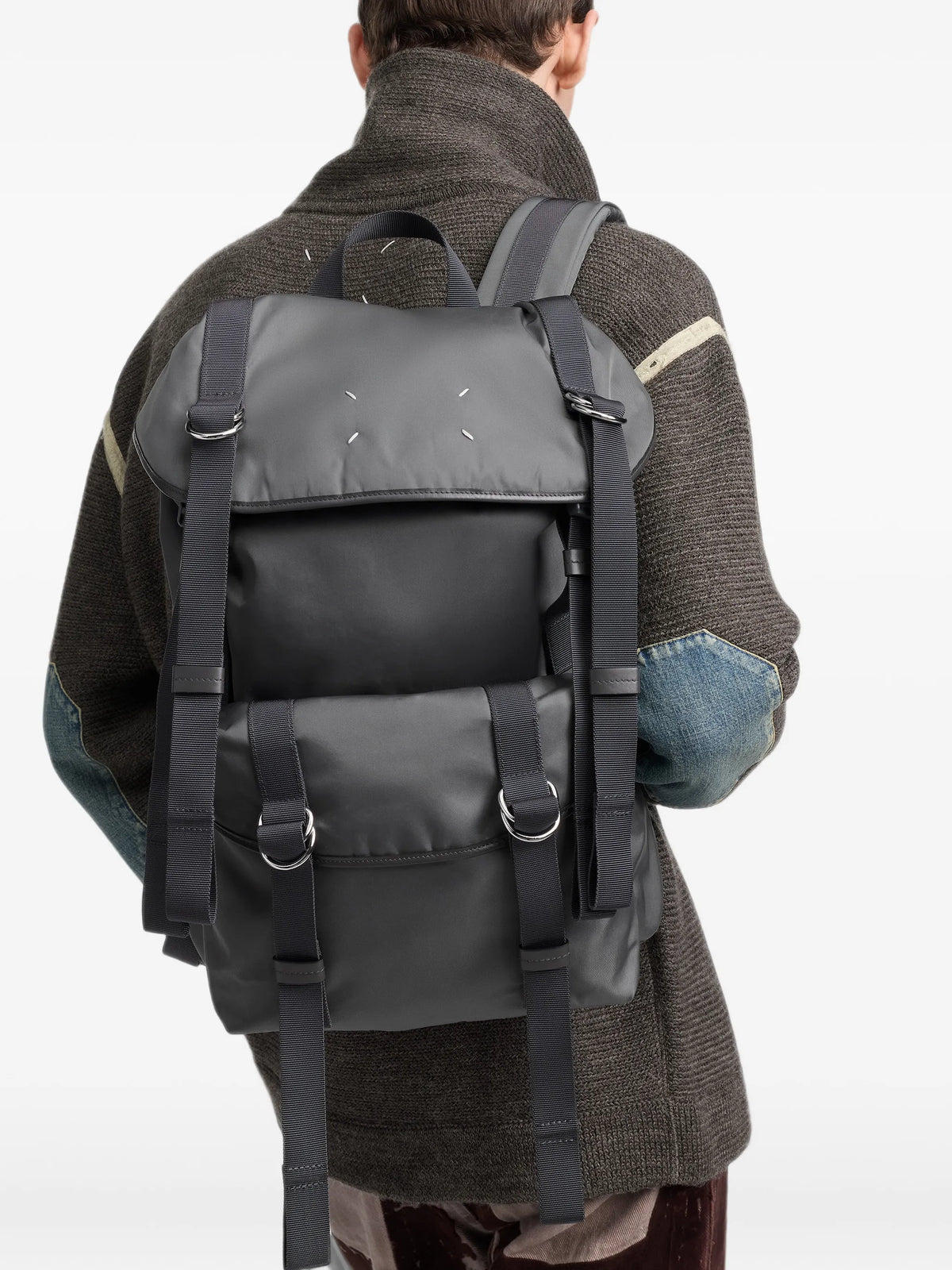 Maison Margiela mochila High Tech mediana - Gris - imagen 2