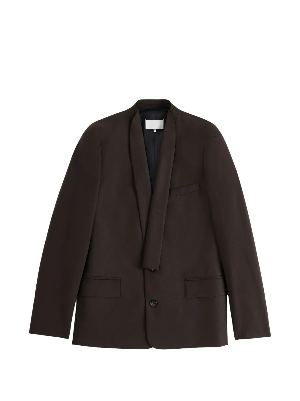 Maison Margiela blazer con cuello minimalista - Marrón - imagen 1