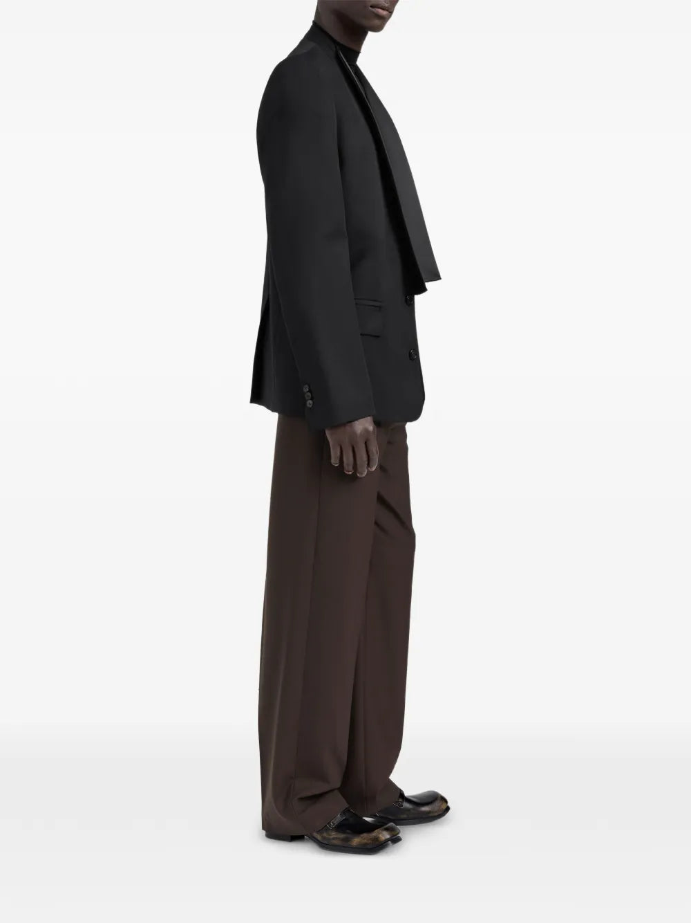 Maison Margiela blazer de esmoquin con solapas de esmoquin - Negro - imagen 3