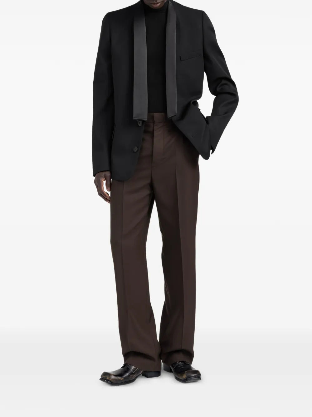 Maison Margiela blazer de esmoquin con solapas de esmoquin - Negro - imagen 2