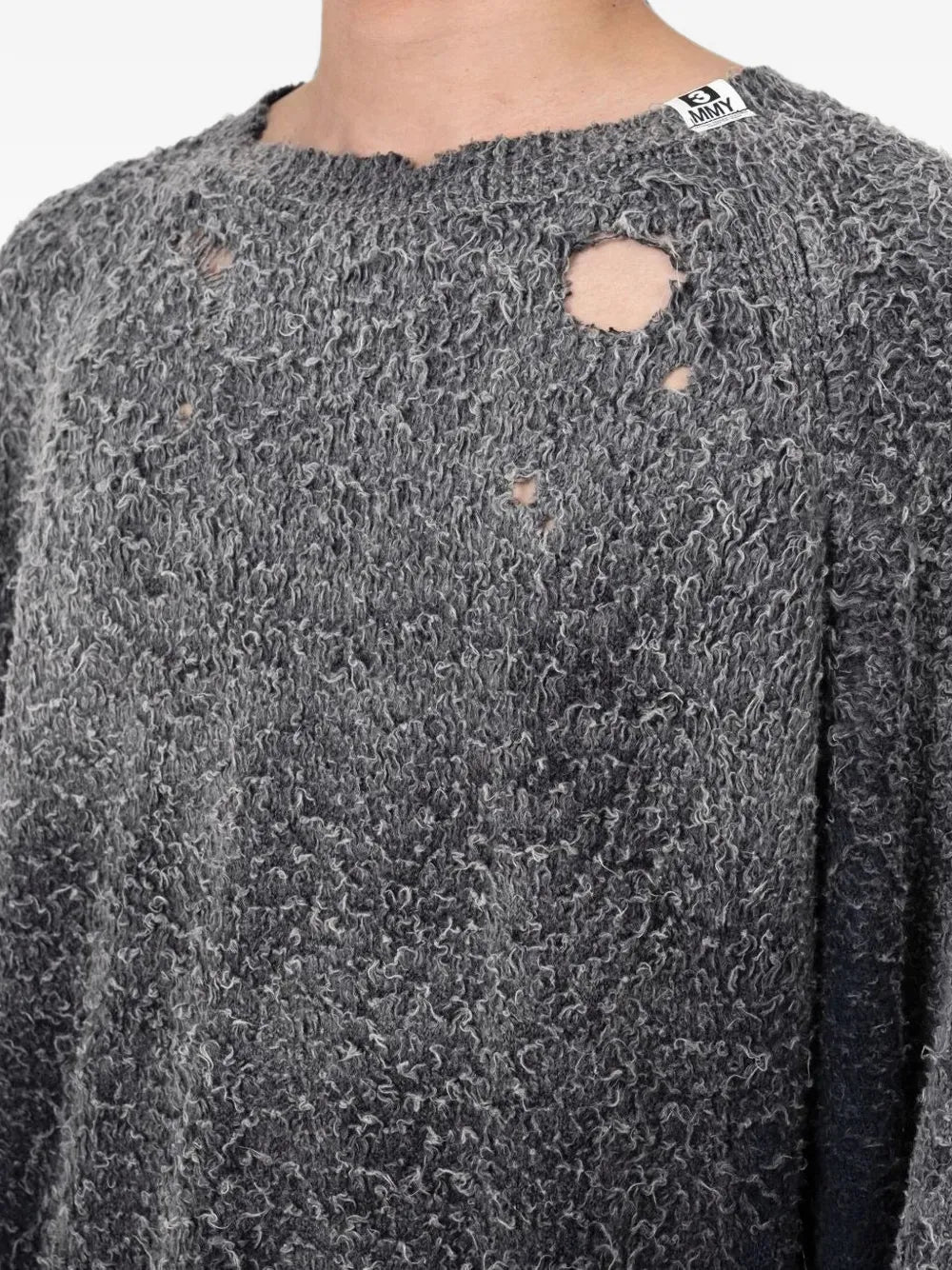 Maison MIHARA YASUHIRO suéter Sun Faded con efecto envejecido - gris