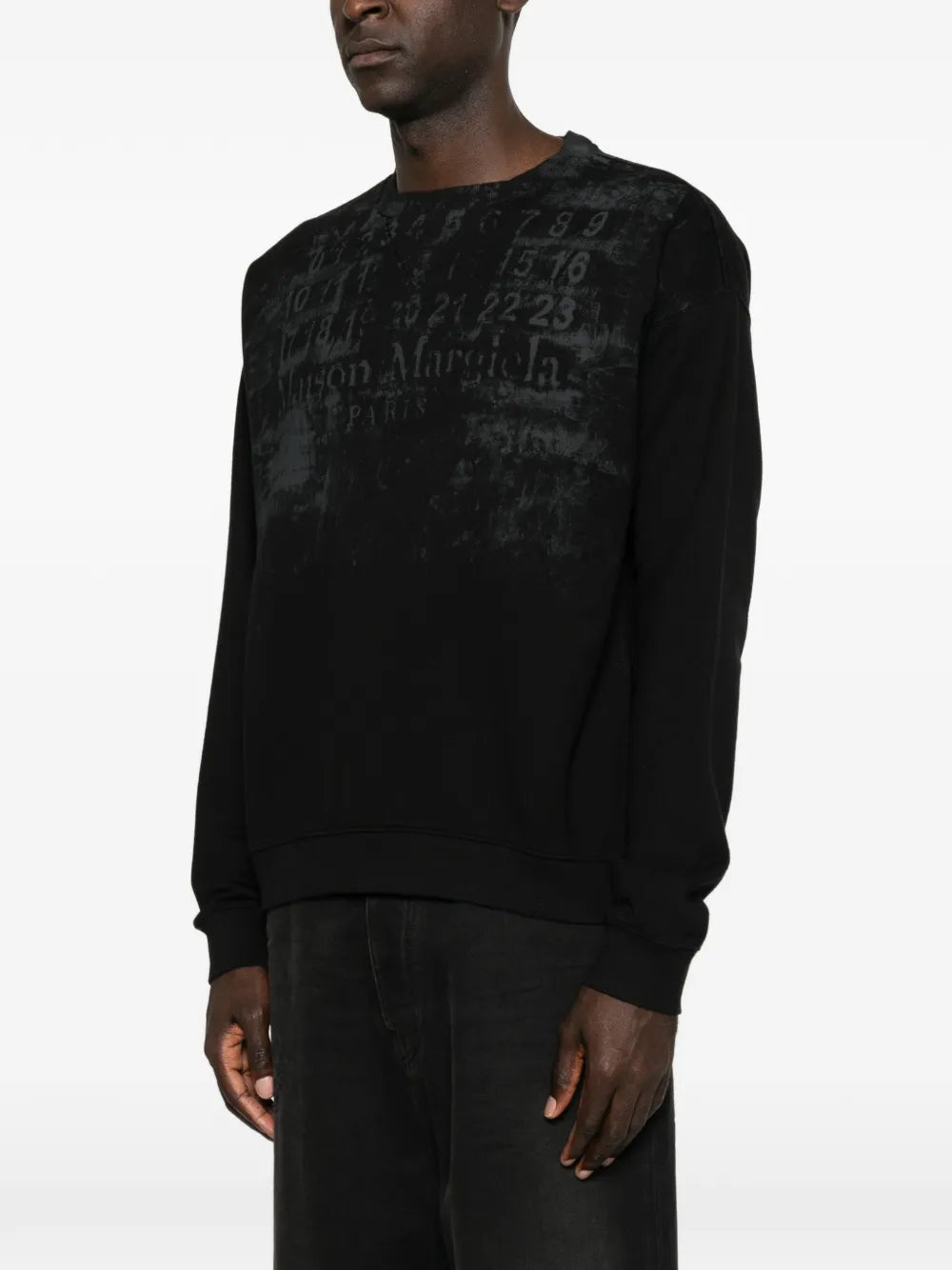 Maison Margiela sudadera con cuello redondo y logo estampado - Negro - imagen 3