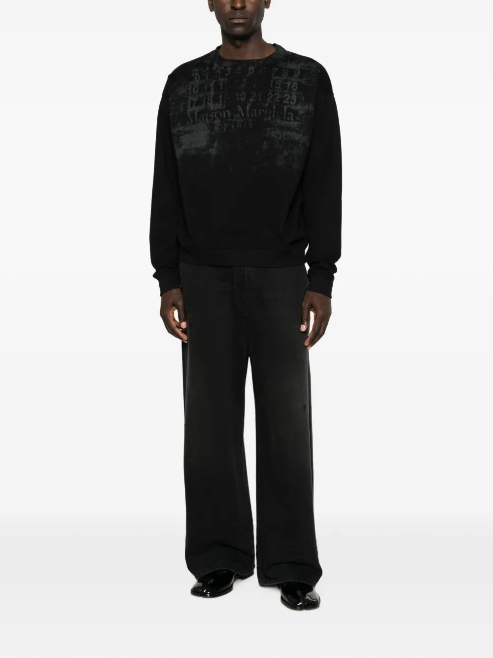 Maison Margiela sudadera con cuello redondo y logo estampado - Negro - imagen 2