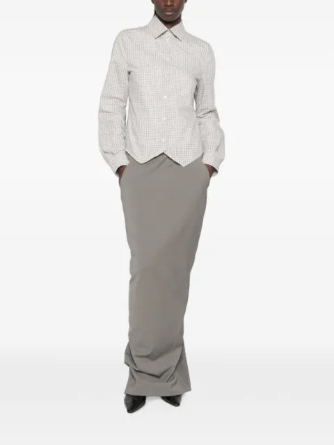 Maison Margiela camisa con dobladillo de pañuelo y motivo de cuadros - imagen 2
