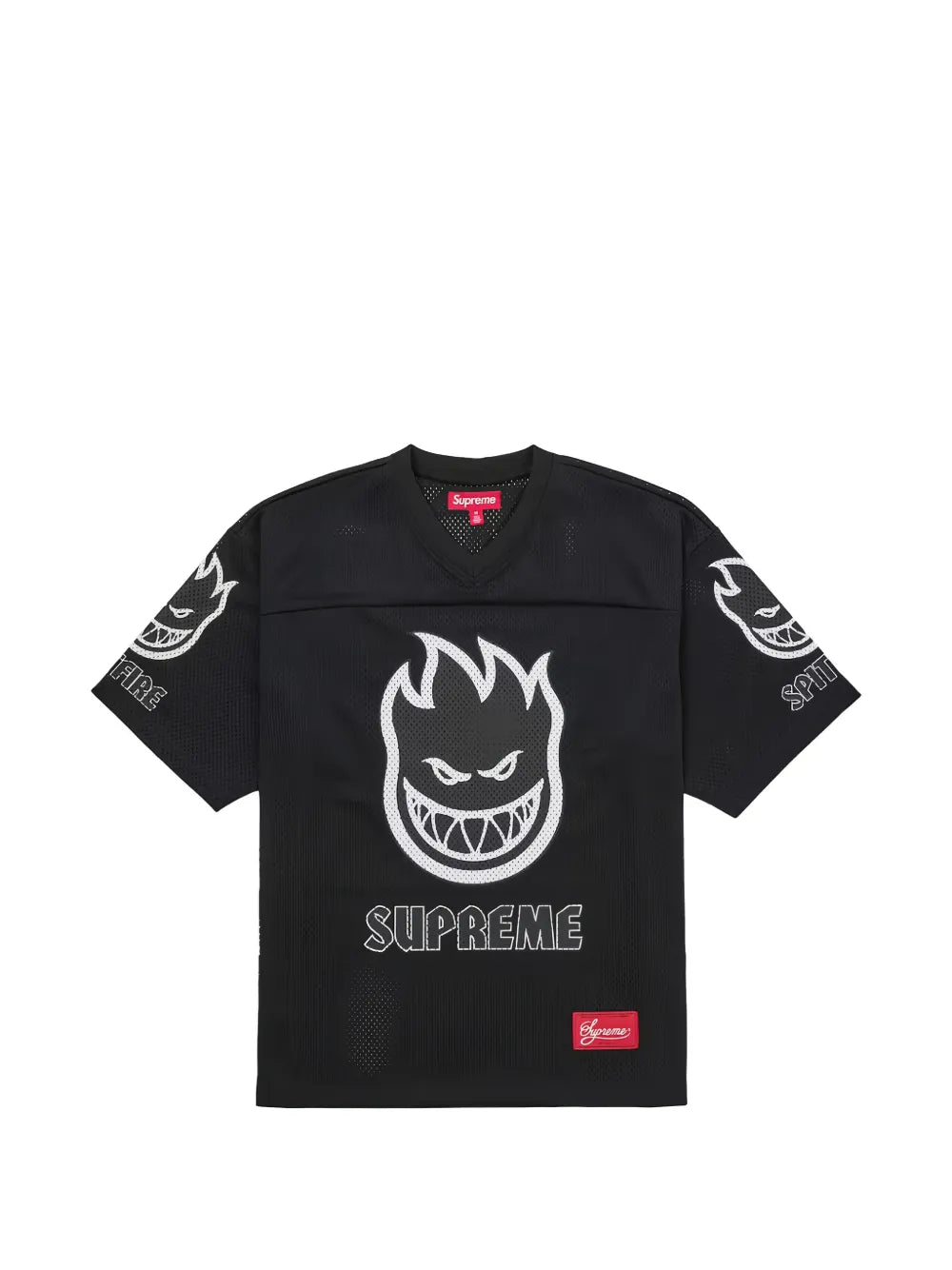 Supreme camiseta Spitfire con cuello en V - Negro - imagen 1