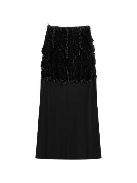 Maison Margiela falda midi con capa de encaje - imagen 1