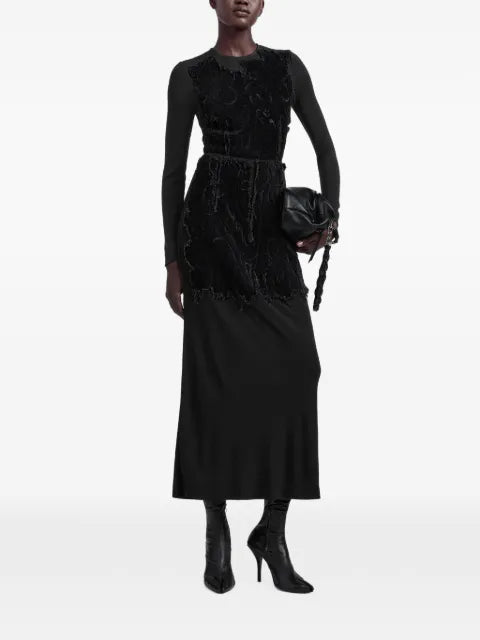 Maison Margiela falda midi con capa de encaje - imagen 2