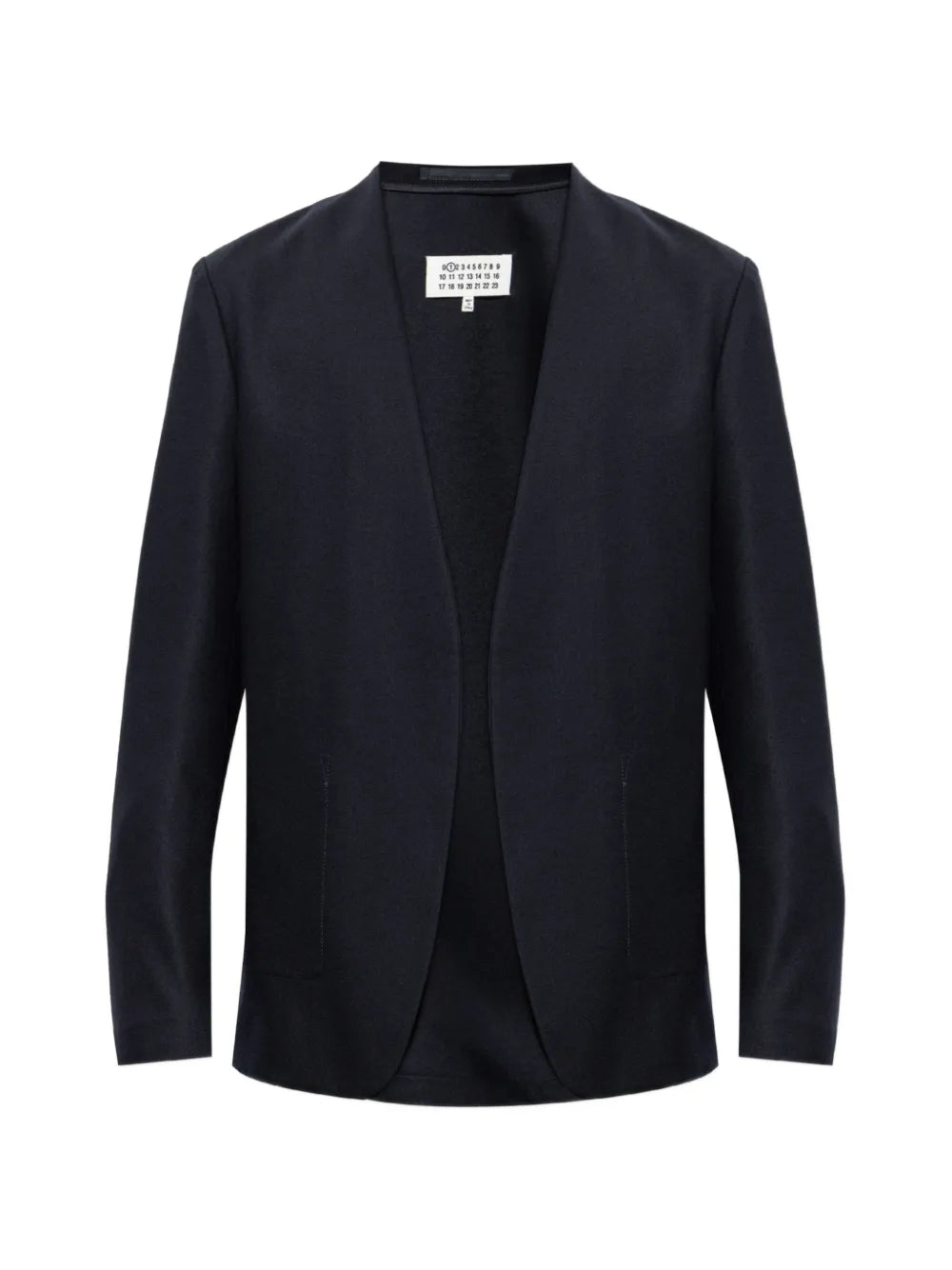 Maison Margiela blazer de lana sin cuello - Azul - imagen 1