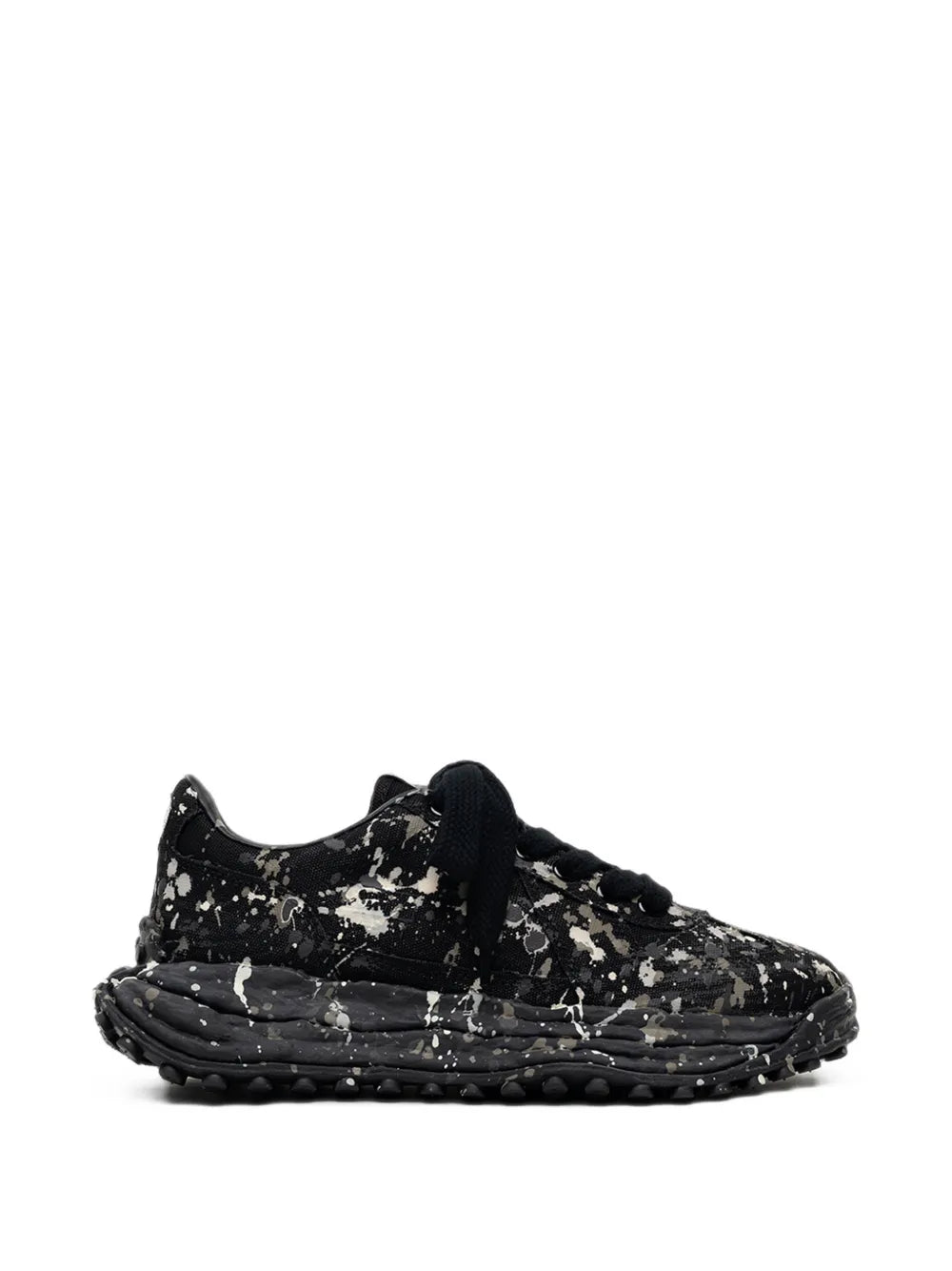 Maison MIHARA YASUHIRO tenis bajos Larry OG de lona estampada - negro