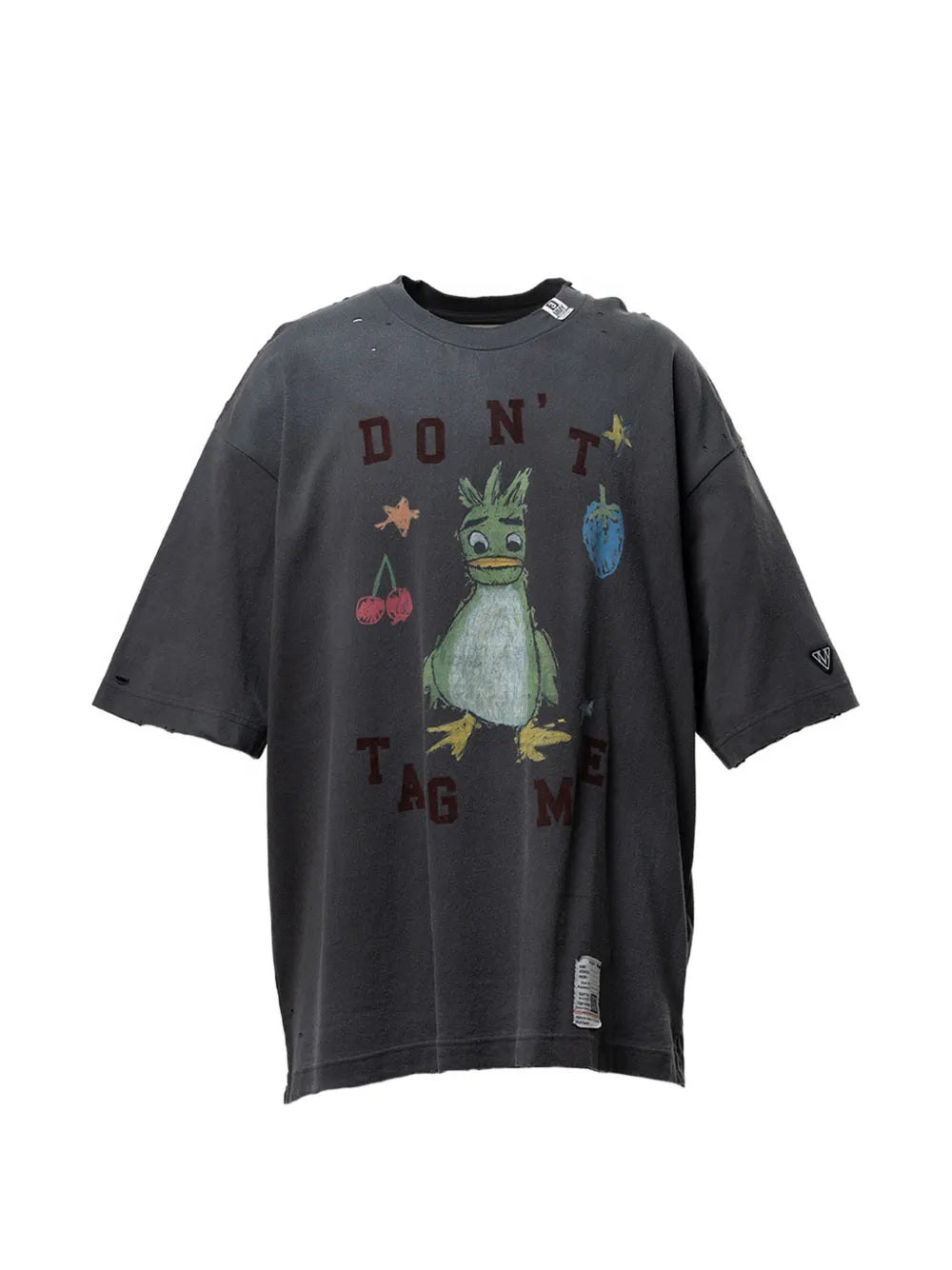 Maison MIHARA YASUHIRO camiseta estampada con dibujo de Leon - gris