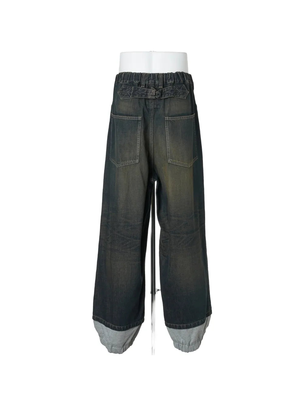 Maison MIHARA YASUHIRO pantalones vaqueros a capas - azul