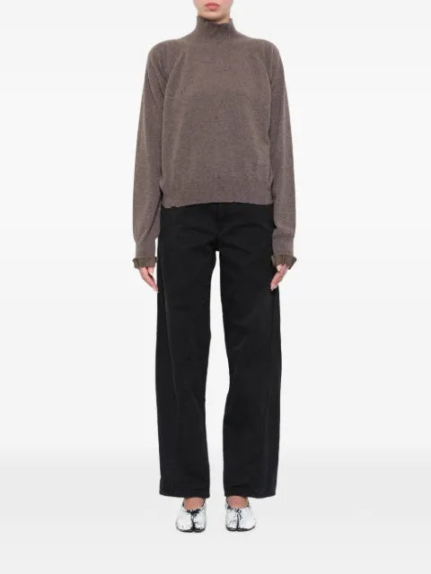 Maison Margiela jersey de punto con efecto usado y cuello alto - imagen 2