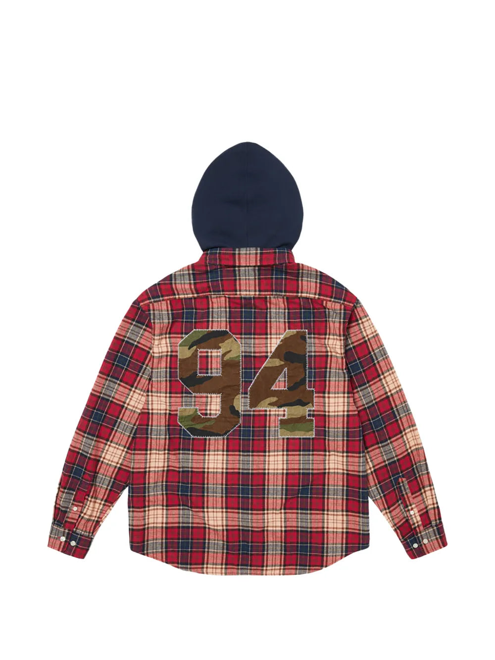 Supreme camisa de franela con capucha - Rojo - imagen 2