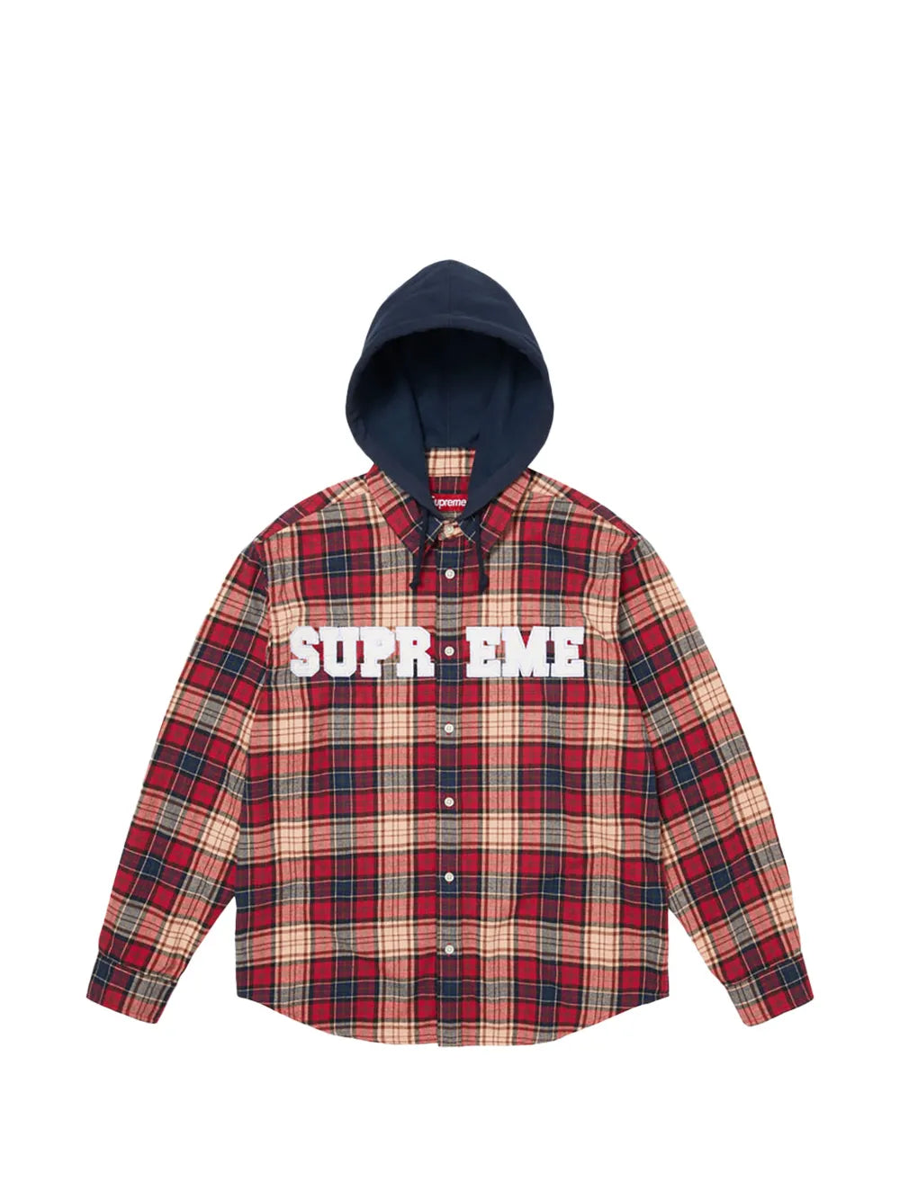 Supreme camisa de franela con capucha - Rojo - imagen 1