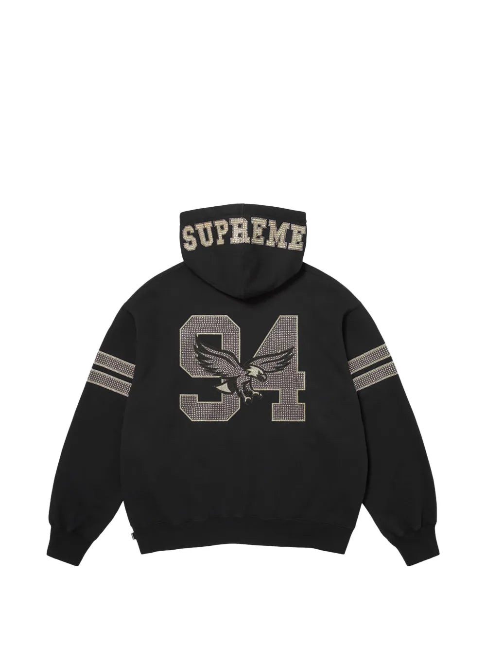 Supreme sudadera con capucha y apliques de strass - Negro - imagen 2