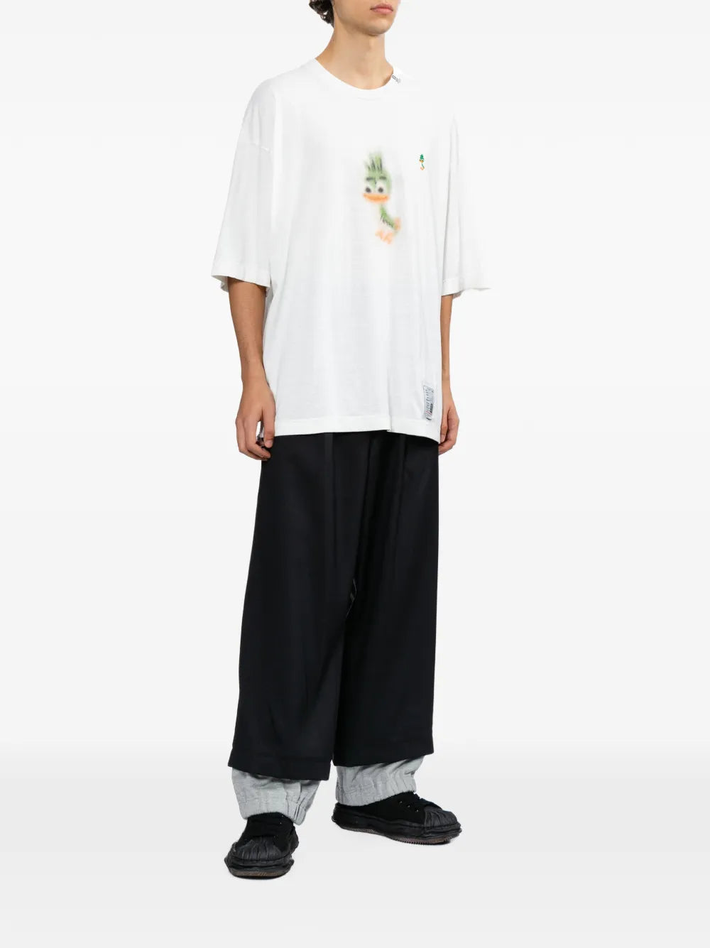 Maison MIHARA YASUHIRO playera con estampado Leon - blanco
