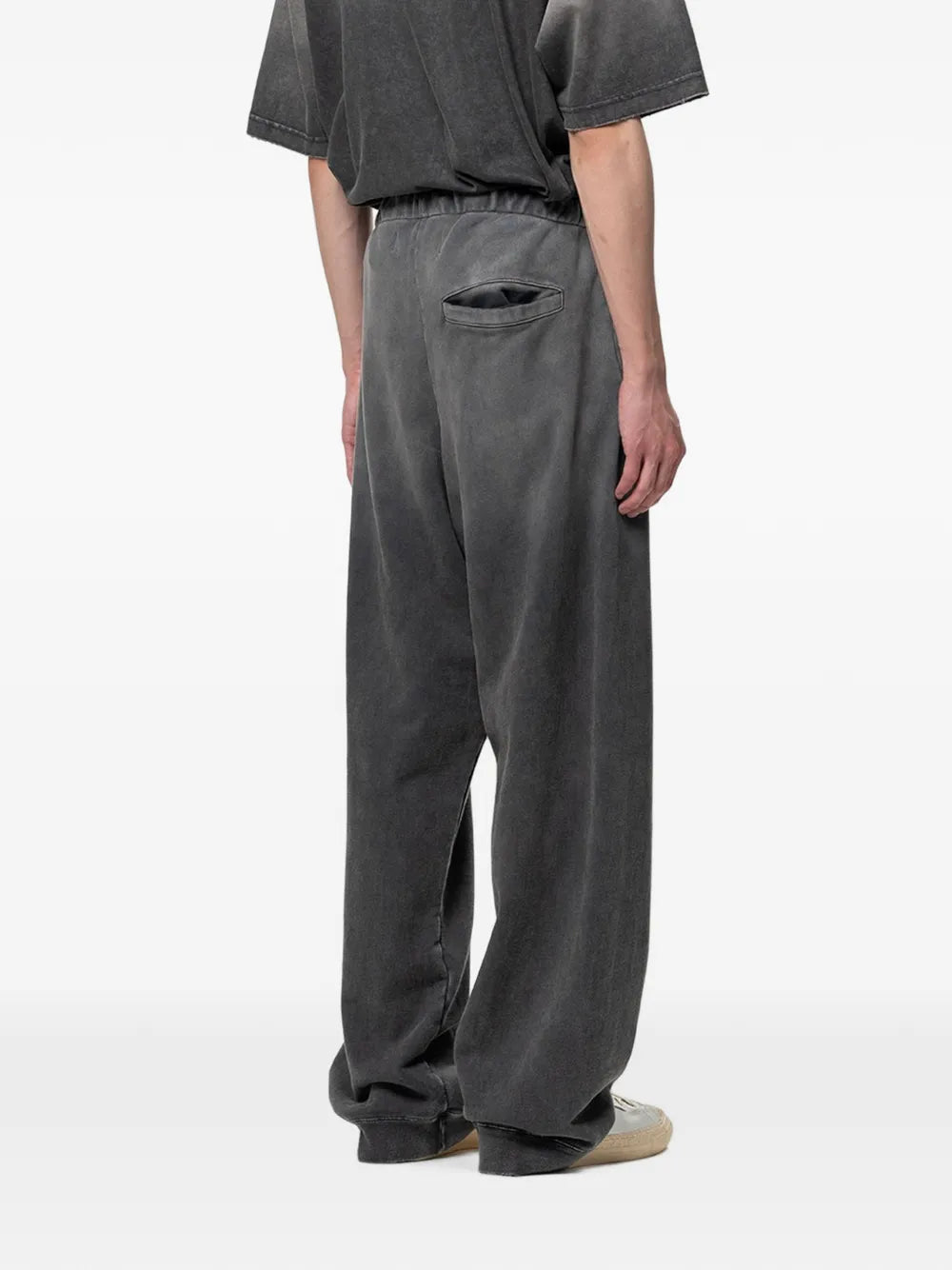 Maison MIHARA YASUHIRO pantalones con efecto envejecido - negro