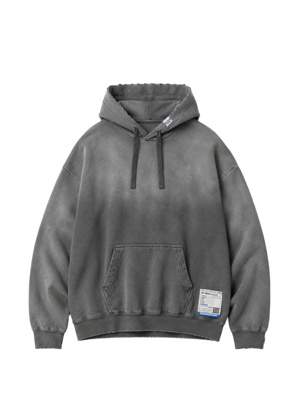Maison MIHARA YASUHIRO sudadera con capucha y efecto envejecido - negro