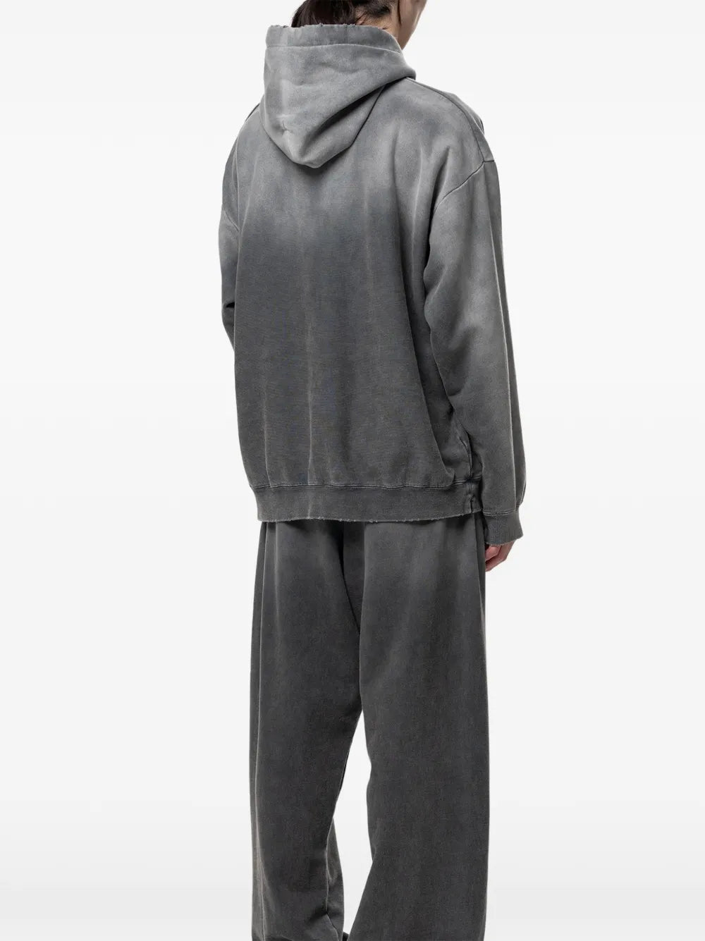 Maison MIHARA YASUHIRO sudadera con capucha y efecto envejecido - negro