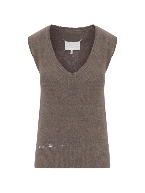 Maison Margiela chaleco con cuello en V - imagen 1