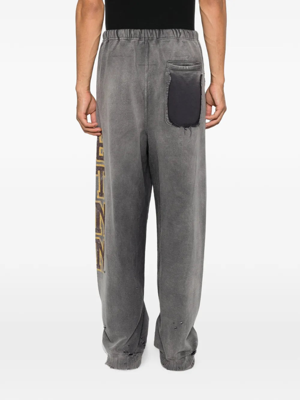 Maison MIHARA YASUHIRO pantalones de chándal con logo estampado - gris