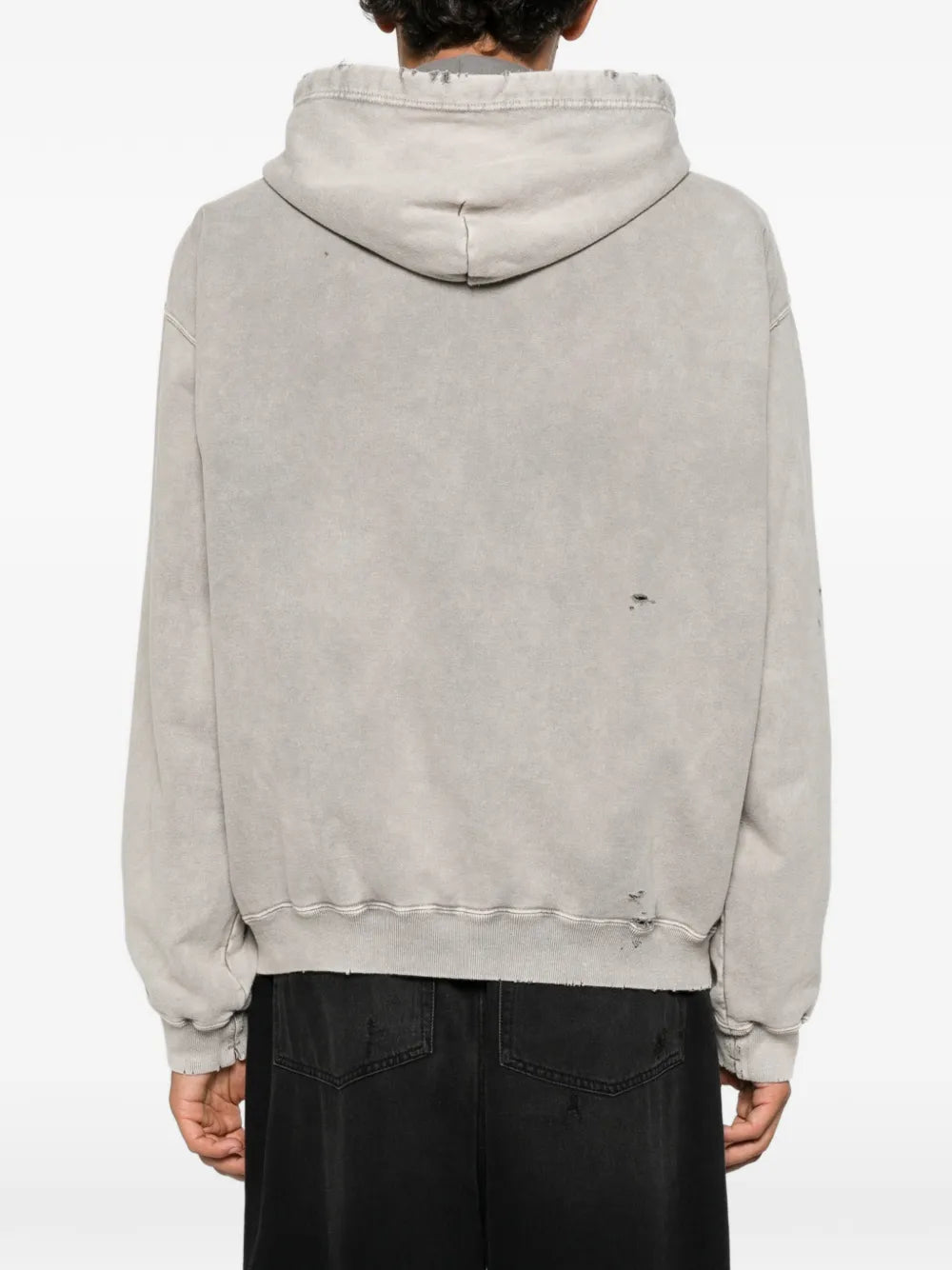 Maison MIHARA YASUHIRO sudadera con capucha y efecto envejecido - gris
