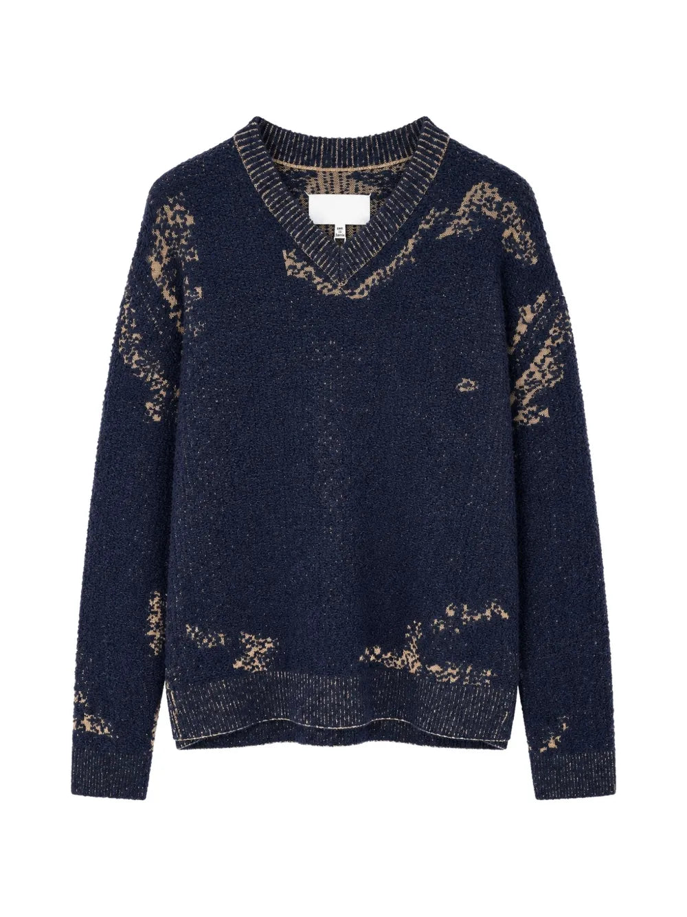 Maison Margiela suéter con cuello en V - Azul - imagen 1