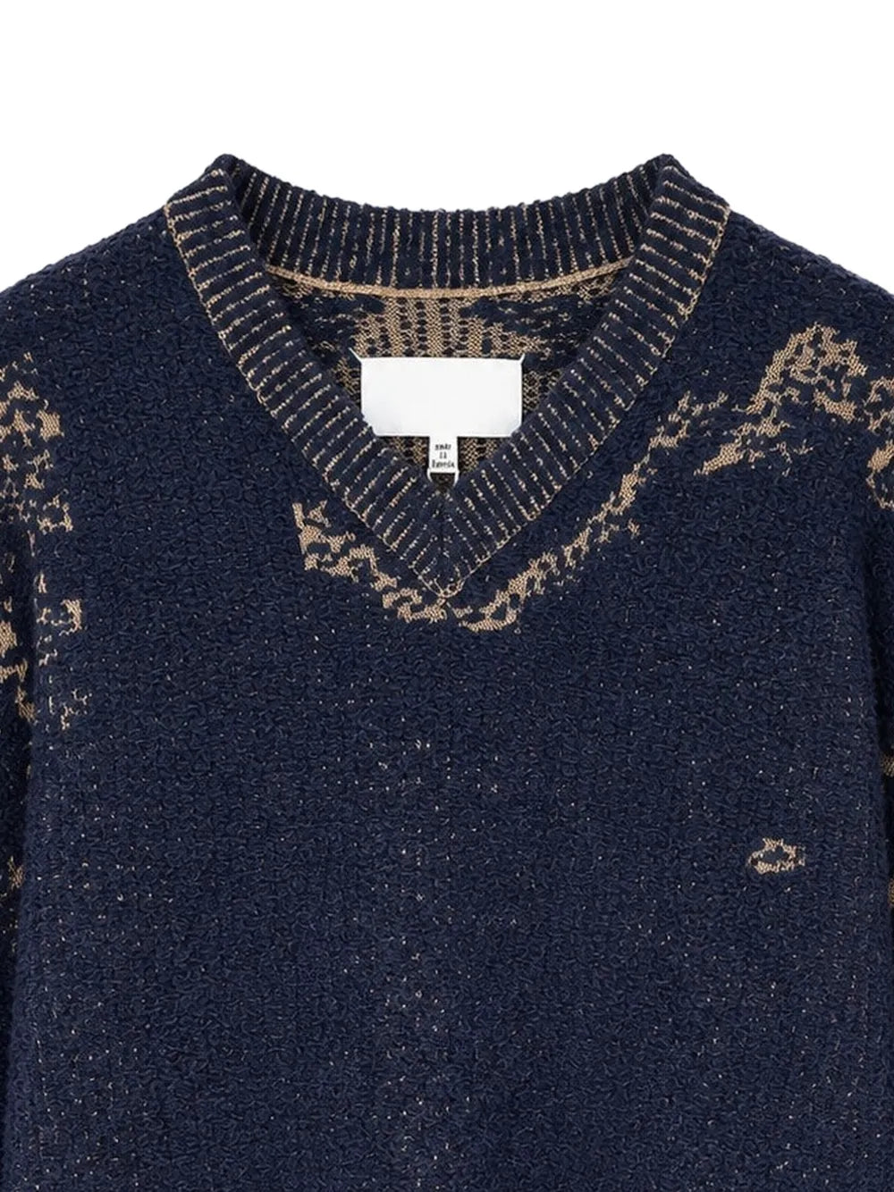 Maison Margiela suéter con cuello en V - Azul - imagen 2