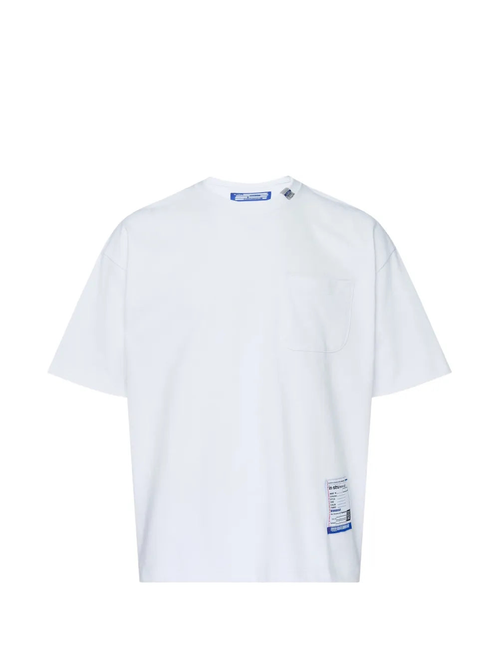 Maison MIHARA YASUHIRO playera con bolsillo en el pecho y parche del logo - blanco