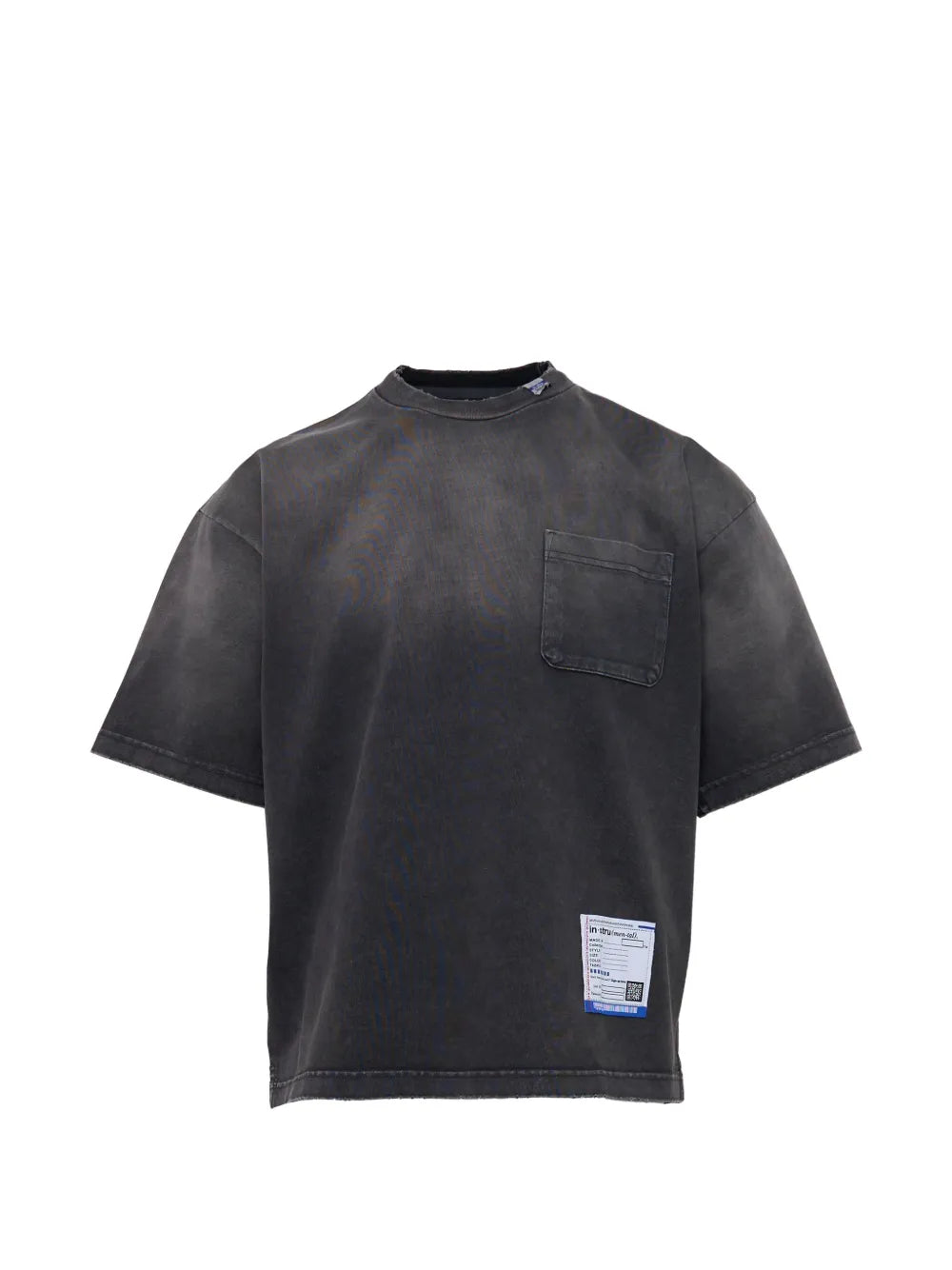 Maison MIHARA YASUHIRO playera con efecto envejecido - negro