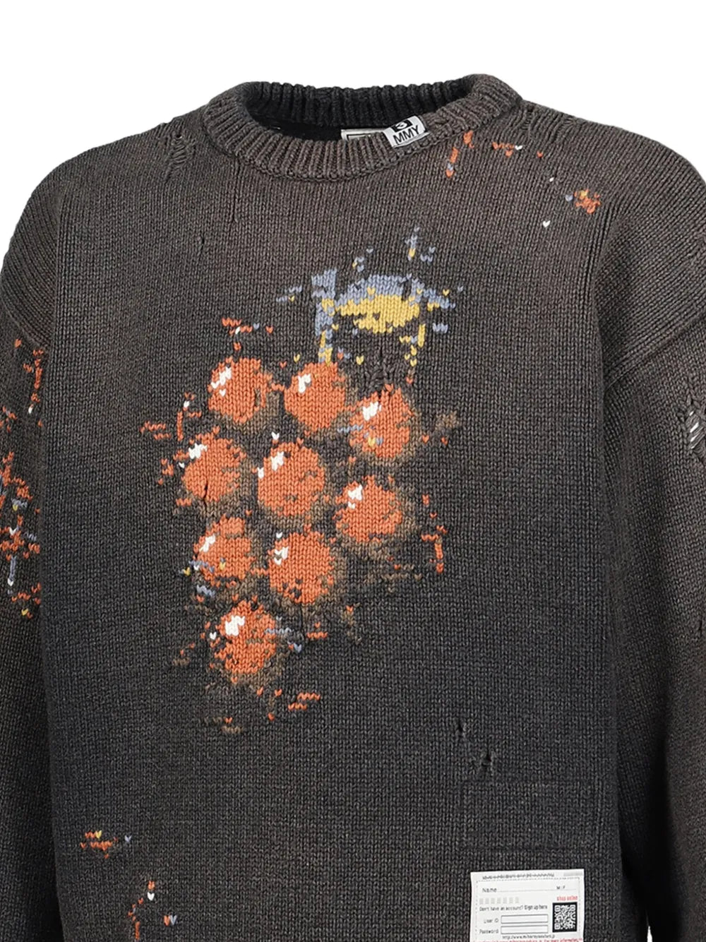 Maison MIHARA YASUHIRO jersey de punto en jacquard - gris