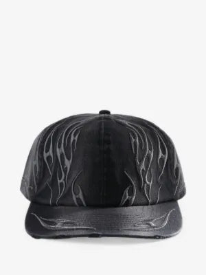 HELLSTAR gorra de béisbol con bordado y efecto envejecido negro