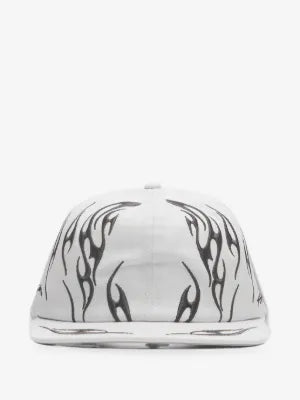 HELLSTAR gorra con llamas tribales blanco
