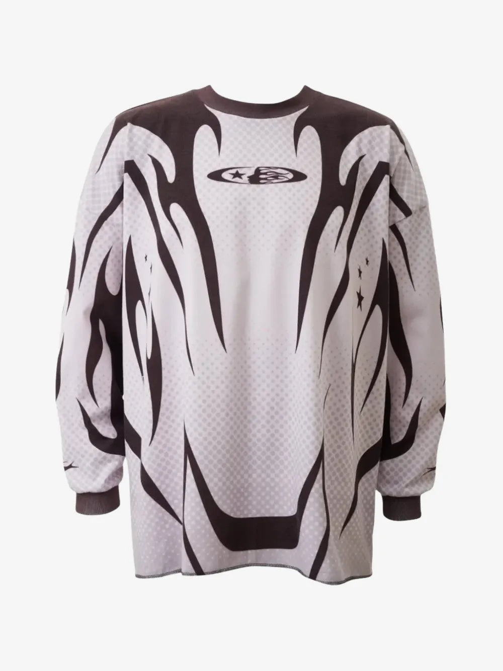 HELLSTAR playera manga larga con estampado gráfico blanco